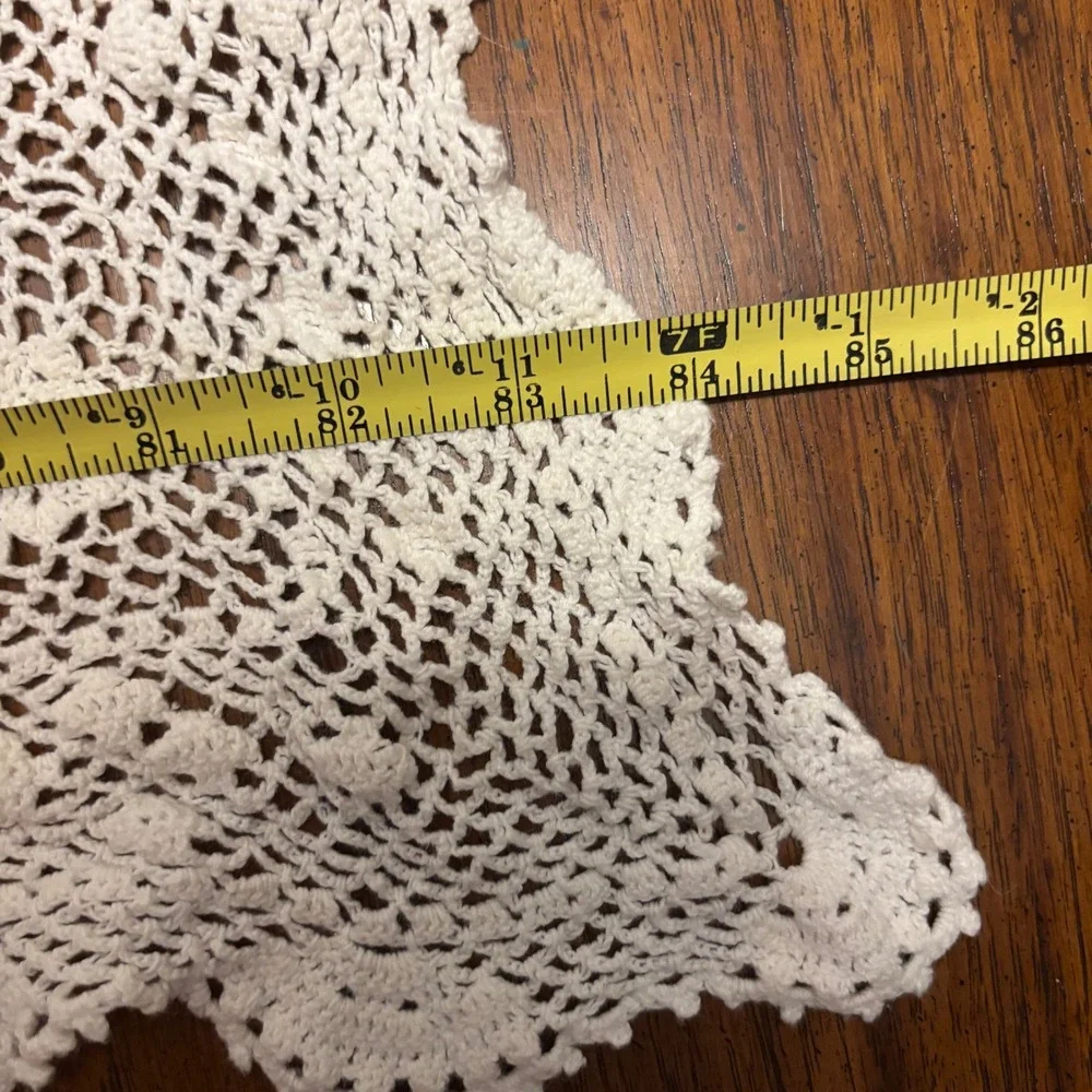 Hand-Crochet 100% Cotton Lace Window Curtain Panels (Pair of 2)